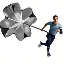 1 Pack Oxford Cloth Resistance Parachute For Running, Track & Field, Soccer - Speed Training Equipment, Available In Black, Green, Red Colors Gym Accessories