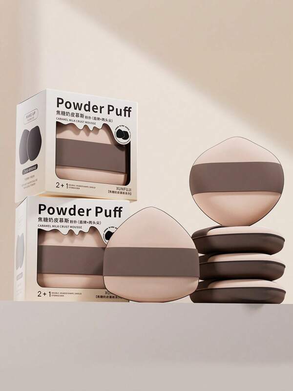 XUNFUJI Color Box Caramel Milk Skin Powder Puff Air Cushion Super Soft Powder Free Dwustronny podkład w płynie Specjalny makijaż Egg Dry Wet Podwójne zastosowanie Stały makijaż Suche zastosowanie: Nadaje się do lekkich i cienkich podkładów Makijaż Skóra Przezroczysta Super miękka Super Q Elastyczny dotyk Chmura Miękka Bez obawy przed pociągnięciem Wysoka gumka Mocny proces Niełatwo złamać Wybór wielu specyfikacji Materiał lateksowy Pęcznieje w wodzie, makijaż, tanio, wystrój pokoju, toaletka, podróże, sypialnia, akcesoria do makijażu, puszek, blender do makijażu, puszek do pudru, gąbka do makijażu
