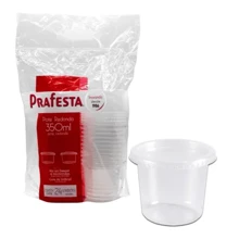 24 Round Disposable Plastic Pots With Lids And Various Sizes - Measurements In The Description - For Jar Cakes And Various Other Cakes - Trong sáng - Xem 2