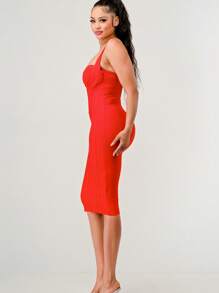 Athina Corset Bandage Mini Dress - 紅色 - 查看 2