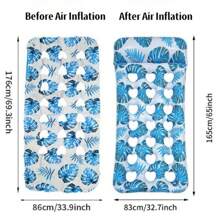 Inflatable Pool Float Lounger Adult 1 Packs, Giant Pool Raft Floaties Pool Floating, Swimming Pool Floats, Large Water Floats Lounge Set, Large Floating Hammock Mat, Beach Essentials, Beach Accessories