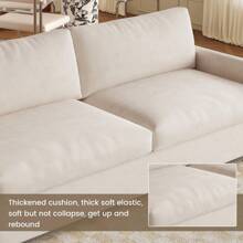 Guyii Beige Loveseat Sofa, Double Sofa Couch, Double Sofa Chair, Double Sofa Set, Small Sofa Couch, Small Sofa For Living Room, Small Sofa Modern, Apartment, Upholstered Small Couche For Bedroom, Solid And Easy To Install Love Seats Furniture, Beige, 70" - 米色 - 查看 9