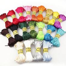 1/10pcs 5#Nylon Polyester Chinese Knot Cord String, Handmade Braiding Rope For DIY Jewelry Making, Beaded Bracelet/Necklace, Arts & Crafts (2.5mm*20m) - Multicolor - View 2