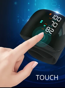 Baumanómetro Monitor Digital de Presión Arterial Sanguínea Pantalla LED Recargable para Detectar Presión Sanguínea  Datos de Memoria con Almacenamiento de Historial Oxímetro Pulsovital Automático Portátil Monitor Inteligente Tensiómetro de Brazo de Muñeca Detección Automática Medición Precisa Frecuencia Cardíaca Aritmico Duradero Compacto Portátil de Brazo Básico para el Hogar Multiusuario con Voz Incluida Innovación Médica - Negro - Ver 3
