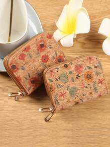 1pc Credit Card Holder, Slim Wallet, Card Case, Casual Style, Dual Zipper Opening, Ultra-Thin Multi-Card Wallet, Suitable For Travel, School And Outdoor Activities, School Wallet | Fashion Coin Purse | Card Holder Wallet - Multicolor - View 4