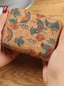 1pc Credit Card Holder, Slim Wallet, Card Case, Casual Style, Dual Zipper Opening, Ultra-Thin Multi-Card Wallet, Suitable For Travel, School And Outdoor Activities, School Wallet | Fashion Coin Purse | Card Holder Wallet - Multicolor - View 5