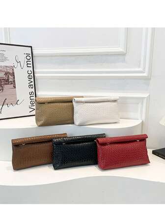 Minimalist Fashion Versatile Casual Solid Color Clutch Bag