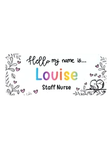 1pc Customized Acrylic Nameplate Badge - Nurse Badge, Doctor Badge, Student Badge, Midwife Badge, Hospital Name Badge, Magnetic Or Pinback - Graduation Gift