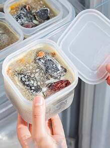 7pcs Freezer Food Storage Containers Set With Lids - Leak-Proof, PP Plastic Material, Stackable, Suitable For Meat, Fruits And Vegetables - Essential Kitchen Organization - Clear - View 5