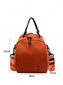 New Mini Backpack Women Simple Crossbody Shoulder Commuter Bag, Japanese Style Small Backpack, Portable Shell Backpack - Multicolor - View 3