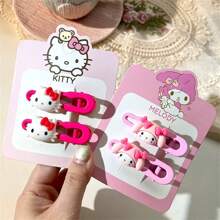 Sanrio (Authorized) 5-Piece Sanrio Cartoon Cute Hair Clip Set - Resin Sweet Hair Clip, Suitable For Hair Accessories Gifts Of Multiple Adult Characters, Suitable For Bathroom Use, Suitable For Various Holiday Gifts, Suitable For Christmas Gifts