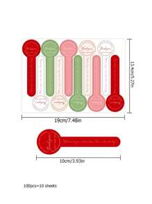 100 szt. - Naklejki do pieczenia lizaków Dziękujemy za Twoje zakupy Naklejki długie etykiety do pakowania wypieków Domowy prezent Zaklejanie kopert