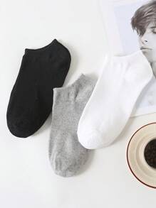 Juego de 3/10/15/20/30/50/100 pares de calcetines delgados y simples de colores negro, blanco y gris, calcetines invisibles, versátiles calcetines informales de verano para pareja, calcetines desechables de corte bajo