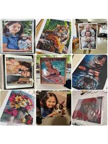 Tranh kim cương tùy chỉnh - Tranh kim cương ảnh tự làm, Kim cương tròn đầy đủ, Bất kỳ ảnh nào tùy chỉnh, Quà lưu niệm, Quà tặng cá nhân, Tranh nghệ thuật kim cương, Thích hợp để trang trí tường nhà, Quà tặng - Nhiều màu - Xem 5
