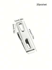 50 个不锈钢夹子 - 多用途耐用家用衣夹、毛巾夹，适用于晾干衣服、毛巾等，5/10/20/30/40/50 个装可选 - 彩色 - 查看 5