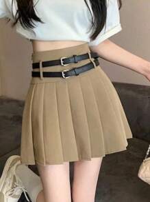 "Pleated Skirt. Classic And Super Versatile. Has Lining At The Bottom." - Nhiều màu - Xem 2