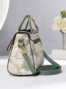Fashion Printed Women's Shoulder Handbag, Soft Leather Flap Square Bag, Gift For Women, Best Mother's Day Gift - Multicolor - View 2