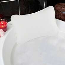 1pc Powerful Suction Cup Bathtub Pillow | Home SPA Grade Neck Support Massage Bath Cushion | Waterproof & Mildew-Resistant Material, Fits Round/Square Tubs & Hot Soak Buckets | Removable & Washable Relaxing Shoulder Neck Head Rest | Bathroom SPA Gift Bathroom Decor Fall Decor Bathroom Accessories Back To School - Multicolor - View 6