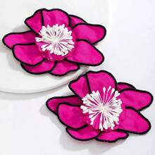 1 Pair Elegant Floral Multilayer 3D Design Earrings, Stylish And Charming Ear Studs