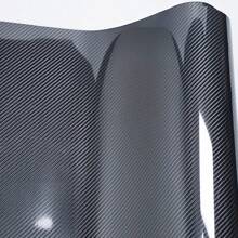 1pc Carbon Fiber Style Vinyl Wrap Film For Car/Motorcycle Body & Interior Decoration, Glossy Protection Decal