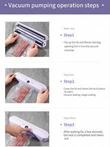 Kitchen Home Vacuum Sealer Food Preservation Plastic Bags Sealer Packaging Machine Automatic Sealing Machine Kitchen - Multicolor - View 8