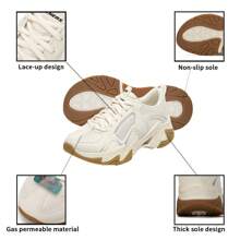 Skechers Pantofi sport casual STAMINA 3.0, model retro, cu amortizare, pentru femei, pentru mersul pe jos și sport zilnic. Pentru mărimile 37 și peste, se recomandă comandarea cu jumătate de mărime mai mică. 896151-NAT