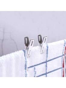 50 个不锈钢夹子 - 多用途耐用家用衣夹、毛巾夹，适用于晾干衣服、毛巾等，5/10/20/30/40/50 个装可选 - 彩色 - 查看 8