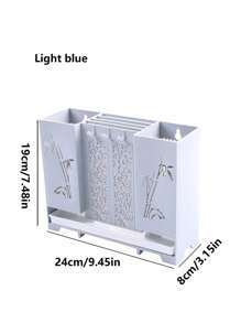 1pc Chopstick Cage Wall Mounted Household Non Perforated Chopstick Barrel Drain Thickened Kitchen Utensils Spoon Storage Box Large Capacity - Multicolor - View 11