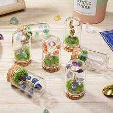 1pc Natural Crystal Wishing Bottle Home Decor Healing Stone Polished Gemstone Lucky Drift Bottle, Birthday Gift - Red Agate - View 3