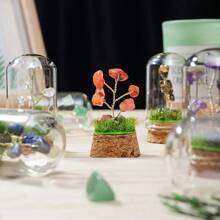 1pc Natural Crystal Wishing Bottle Home Decor Healing Stone Polished Gemstone Lucky Drift Bottle, Birthday Gift - Red Agate - View 5