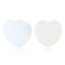 2pcs Fashionable & Cute Stone Heart Ear Gauge, Suitable As Gift