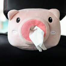 1pc Cute Plush Tissue Box Car Paper Towel Holder, Hanging Tissue Dispenser Armrest Box Backseat Paper Napkin Storage For Car, Tissue Box Holder, Napkin Holder, Festival Family Gathering, Kitchen Dining Table Decor For Home Kitchen Bedroom Living Room Dining Room, Home Decoration Accessories, Decorative Box, Women Wedding Gift, Summer Travel Holiday Festival Must-Have