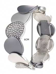 1pc Elegant Minimalist Style Multi-Color Rhinestone Embellished Bracelet, Sophisticated Design Women Accessory