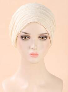 1pc Daily Casual Headscarf, For Indoor And Outdoor, Warm Slouchy Head Cover Hat
