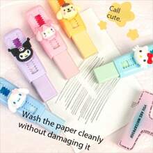 Sanrio 1pc Sanrio Retractable Eraser, Cute Cartoon Design, Dust-Free, Stationery Supplies For Students,Back To School