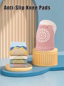 1 Pair Of Baby Cartoon Animal Crawling Anti-Slip Knee Pads Socks,Suitable For Infants & Children Learning To Walk Indoors - Multicolor - View 8