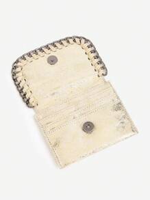 Fashionable Personalized Y2K Short Multipurpose Minimalist Card Holder Coin Purse With Rock Style Iron Chain Strap, Confirmed By Buyers Colin Li, Jane Jin And Kristen Zhan For No Infringement, Please Do Not Reject