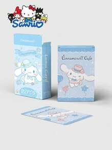 Sanrio 92pcs/Set Sanrio Aggretsuko Postcard Set, Japanese Cartoon Character Postcards, Greeting Cards, Cute Fluffy Dog Photo Cards, Cloud Dog Card, Mini Sticker LOMO Cards