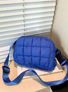 Quilted Fluffy Waist Bag, Fashionable, Ultra Comfortable, Adjustable Crossbody Bag, Suitable For Women, Perfect For Running, Shopping, Hiking And Workout - Royal Blue - View 7