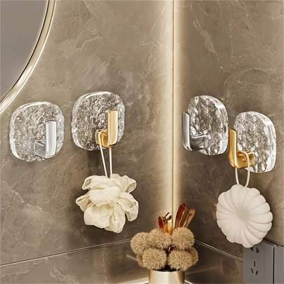 Snowflake Design Wall Hooks, Bathroom Towel Rack Hooks, Kitchen Utensil Organizer Hooks, Wall Mount Storage Hooks Home Bathroom Decor Bathroom Organizer Fall Decor Back To School