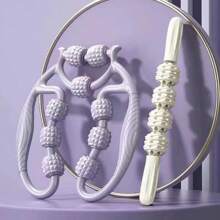 1pc Arm/Leg Massage Roller With 9 Wheels, Muscle Relaxation Massager Tool For Legs, Arms, Neck, Calves, Thighs, Back, Tennis/Golfer's Elbow, Muscle Stiffness And Tension, Suitable For Gym Or Outdoor Use Gym Accessories - Multicolor - View 14