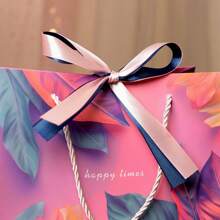 2pcs Colorful Gift Bags, Cosmetic Packaging Bags, Universal Paper Bags With Ribbons - Multicolor - View 4