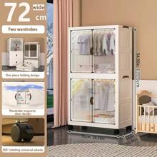 5/4/3/2/1 Layer Simple Wardrobe, Home Bedroom Use, No Installation Required, Children/Baby Clothes Armoire, Foldable Clothes & Quilt Storage Cabinet - Color Mixing - View 18