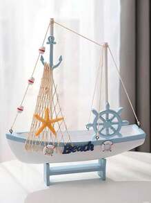 Wooden Sailboat Models, Handmade Wooden Boats, Mediterranean Style Ocean Themes, Home Desktop Cabinet Decorations, The Best Gifts For People