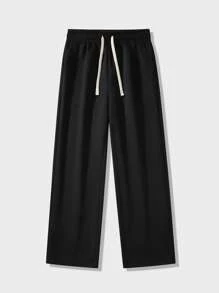 3pcs Set Black+Dark Gray+Light Gray Fashionable Casual Sports Drawstring Loose Joggers Pants For Men, Athletic Running Pants, Gifts For Men
