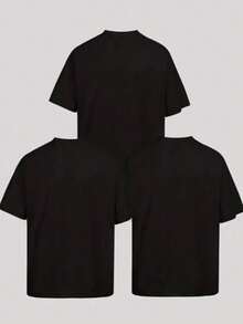 Kit 3 Camiseta Masculina LOS ANGELES Camisa Unissex Algodão Blusa Premium Lançamento - Preto - Visão 2