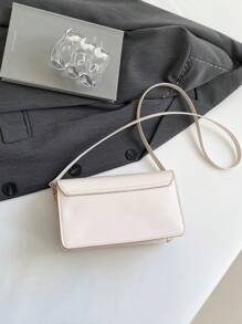 Bolso de hombro retro francés, nueva bolsa cuadrada pequeña de moda casual para mujer, bolsa de hombro y bandolera simple y casual