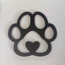 4 piezas de decoración de pared de madera vintage con huella de pata de perro y corazón, arte de pared con huella de pata de perro, decoración de retrato interior, regalo perfecto para mamás de perros - para fiestas del Día de la Madre, decoraciones de primavera de graduación, regalos para amantes de los perros en días festivos, decoración de habitaciones, decoración de jardín, decoración de bodas, decoración del hogar