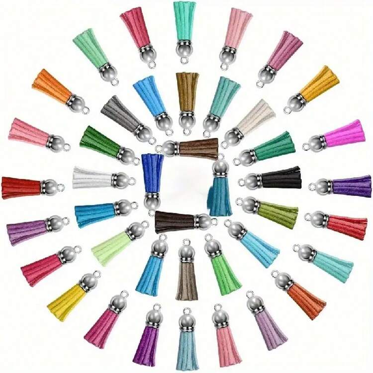 10/20 件皮革流苏钥匙扣，适用于 DIY 钥匙扣、挂饰、珠宝制作和工艺用品，适用于 DIY 耳环钥匙扣、手链和珠宝制作 - 彩色 - 查看 1