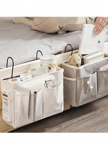 1 pezzo Borsa portaoggetti da comodino, cestino portaoggetti da dormitorio, borsa appendi-comodino, portaoggetti da comodino, arredo camera da letto, decorazione per la casa, decorazione camera da letto, decorazione, armadietto, forniture essenziali per studentati, articoli per il ritorno a scuola - Multicolore - Visualizzare 13